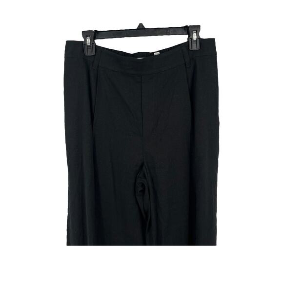 Vince Pants Straight Leg Linen Blend Pull-On black Large L - Picture 3 of 7